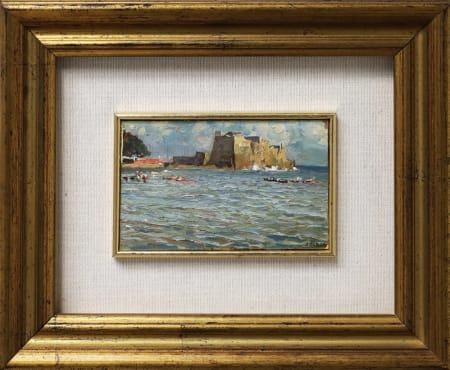 Attilio Pratella — Marina di Napoli con Castel dell'Ovo